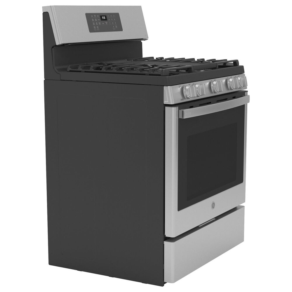 GE Profile 5.6 Cu. Ft. Smart Free-Standing Gas Range and 2.1 Cu. Ft. Over-the-Range Sensor Microwave Oven in Fingerprint Resistant Stainless Steel, , large