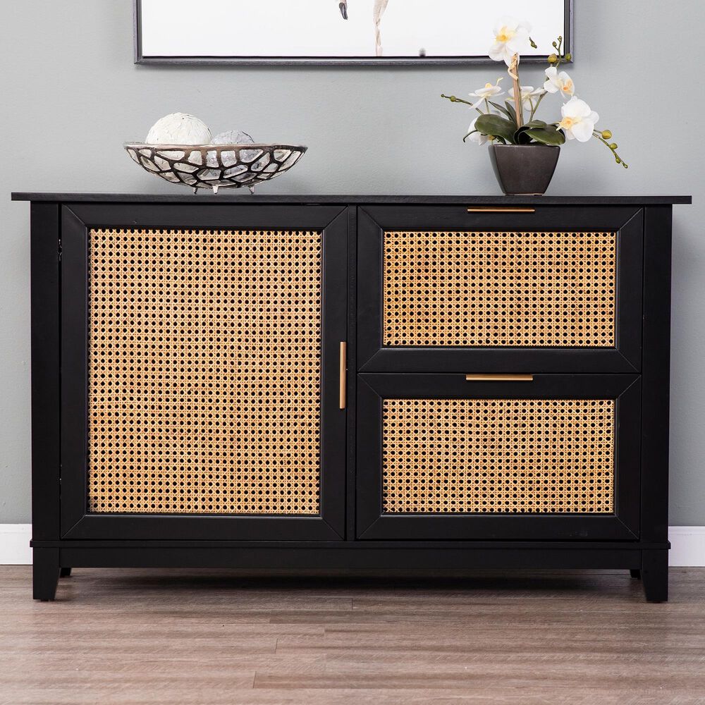 Southern Enterprises Chekshire Anywhere Storage Cabinets in Black and Natural, , large