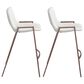 Zuo Modern Desi Counter Chair in White/Dark Brown (Set of 2), , large