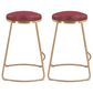 Zuo Modern Bree Counter Stool in Burgundy and Gold (Set of 2), , large