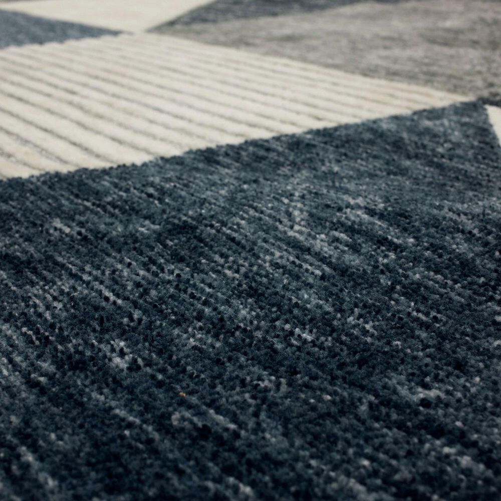 Drew and Jonathan Home Bowen Oblique 8&#39; x 10&#39; Blue Area Rug, , large