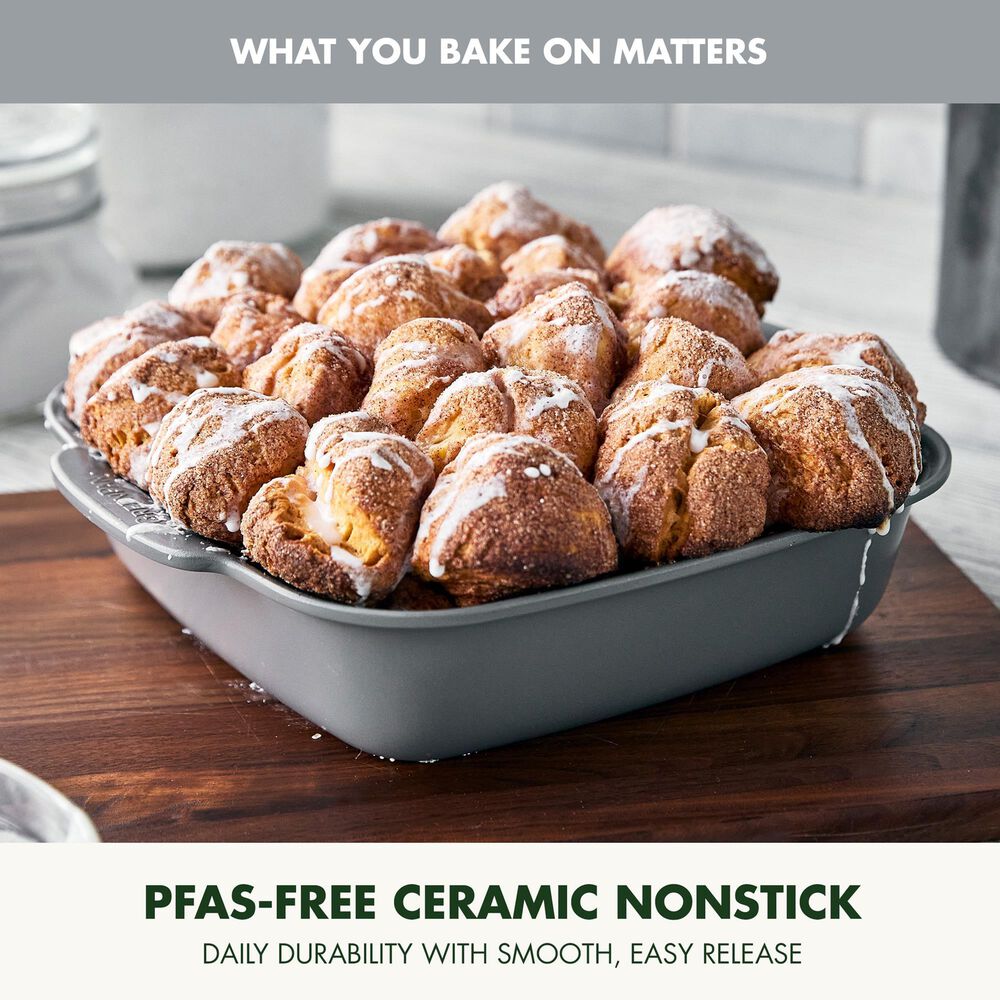 Green Pan Premiere Ovenware 8" Square Cake Pan in Gray, , large