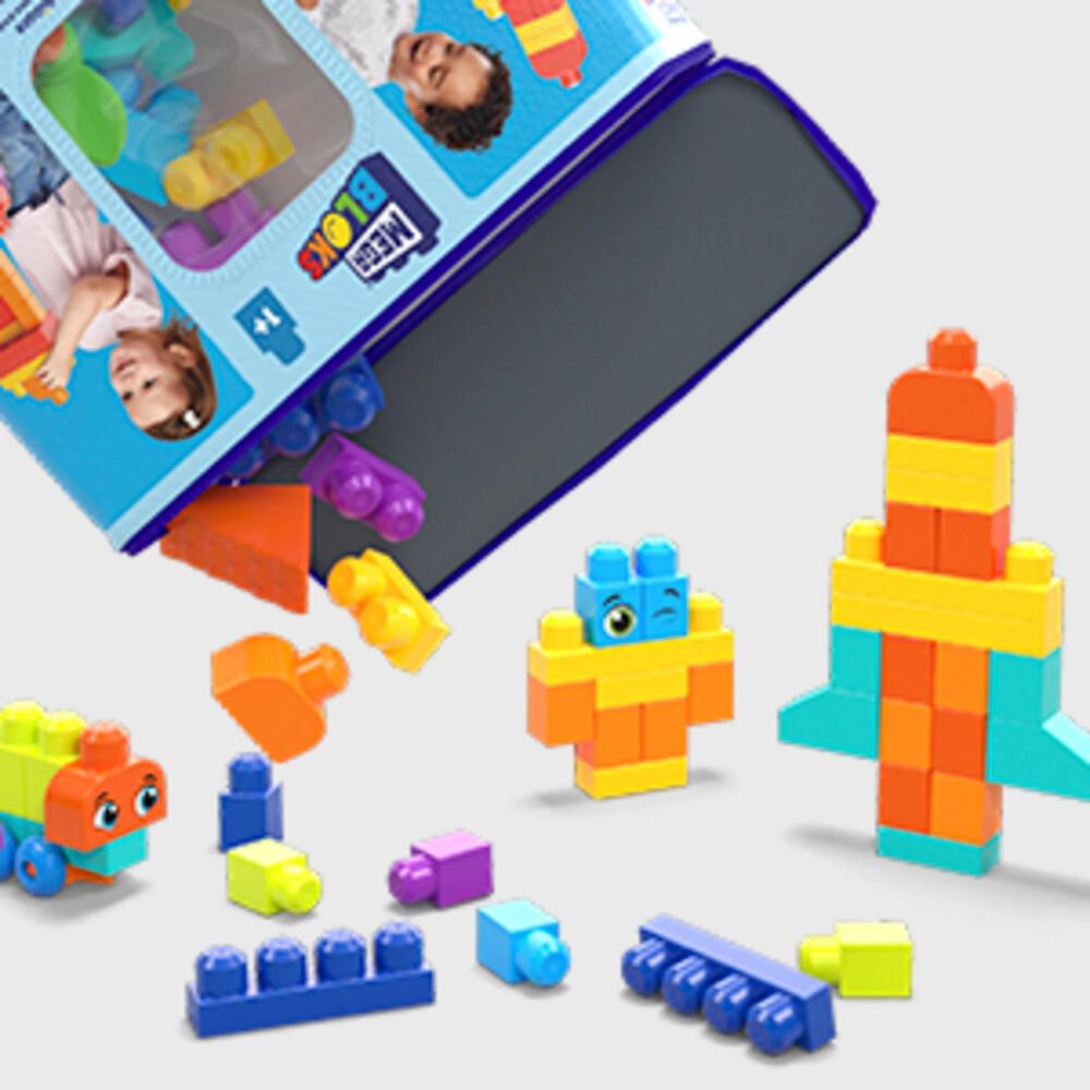 Barbie Bigger Blocks Building Set with Storage Bag for Toddler in Multicolor, , large