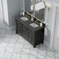 James Martin Vanities Brookfield 60" Double Bathroom Vanity in Black Onyx with 3 cm Parisien Bleu Quartz Top and Rectangular Sinks, , large