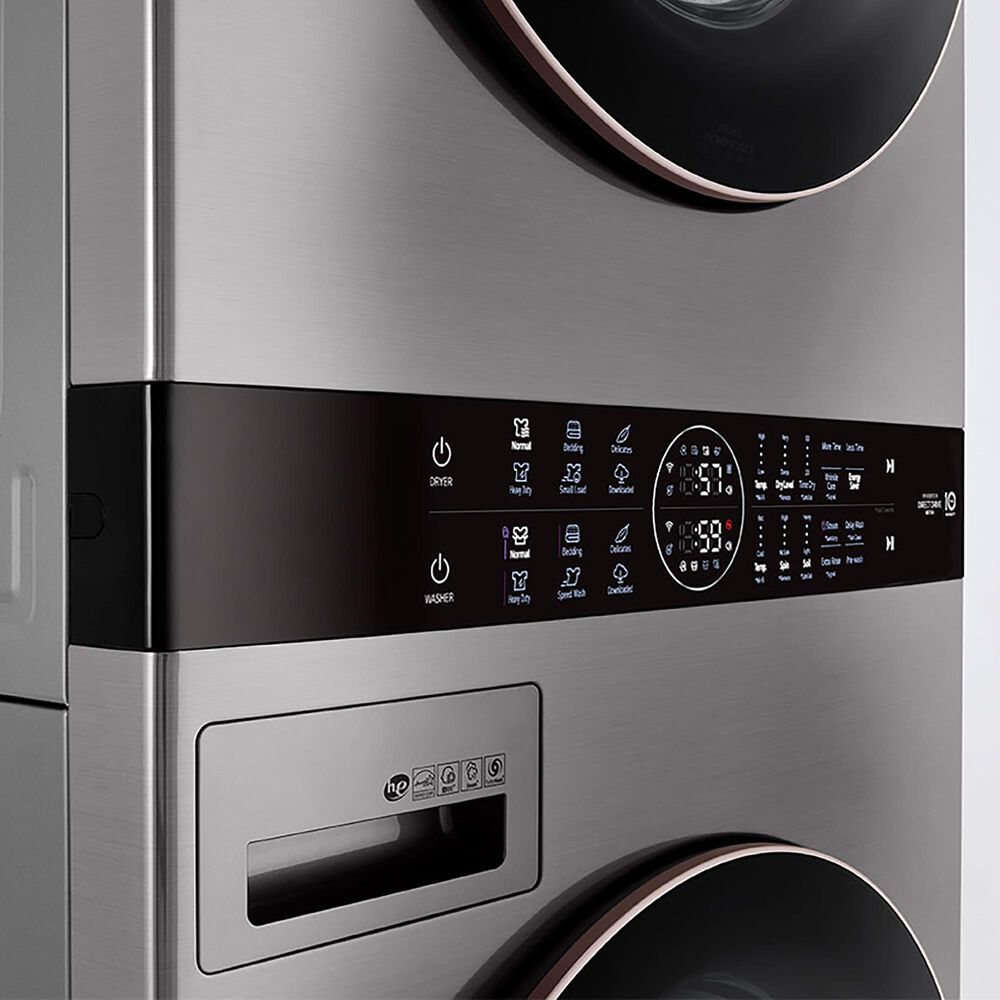 LG WashTower 4.5 Cu. Ft. Washer and 7.4 Cu. Ft. Gas Dryer in Graphite Steel, , large