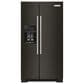 KitchenAid 19.9 Cu. Ft. Counter-Depth Side-by-Side Refrigerator in Black Stainless Steel, , large