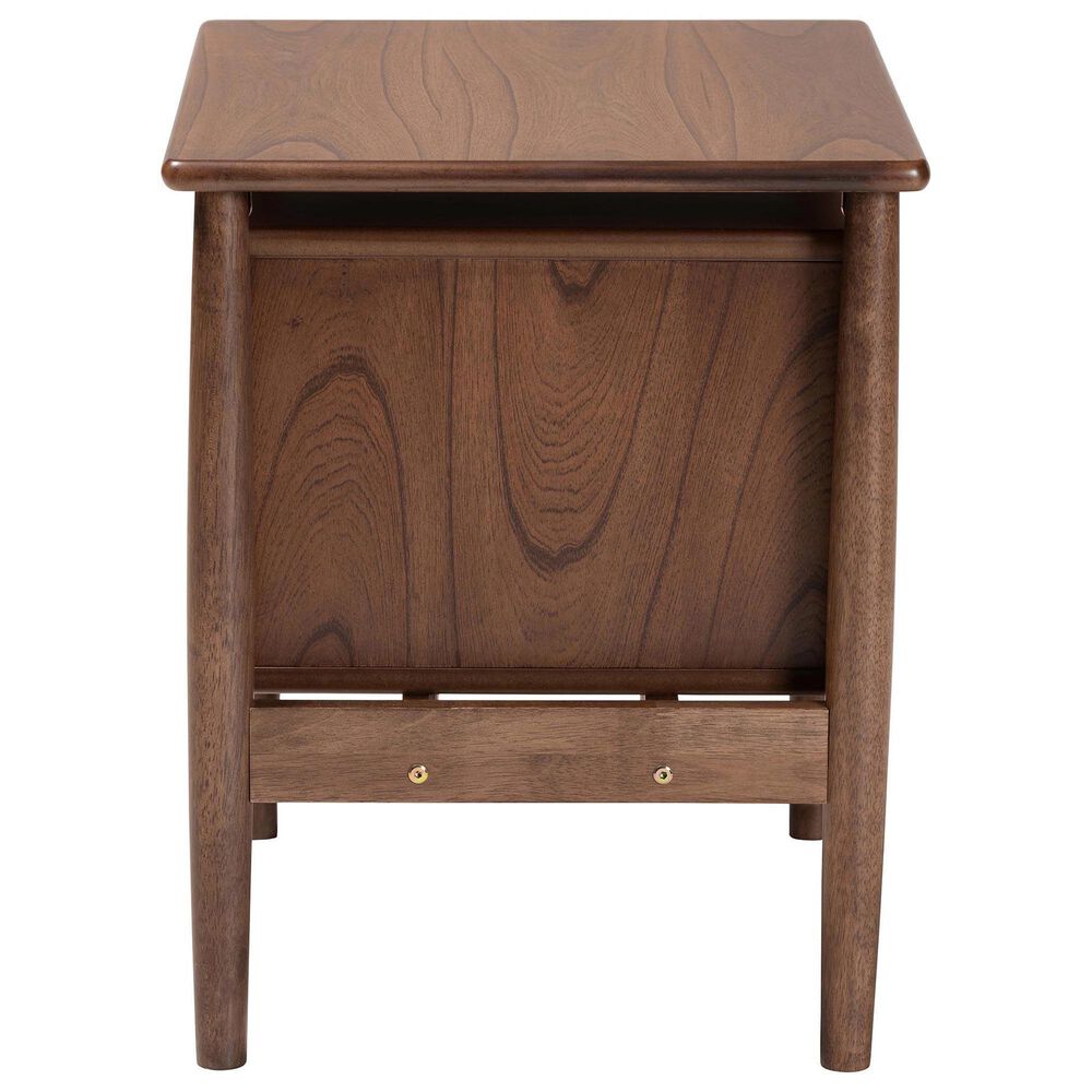 Baxton Studio Alyssa 2-Drawer Nightstand in Walnut Brown, , large