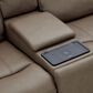 Interlochen 6-Piece Leather Power Reclining Sectional with Power Headrests in Aline Sable, , large