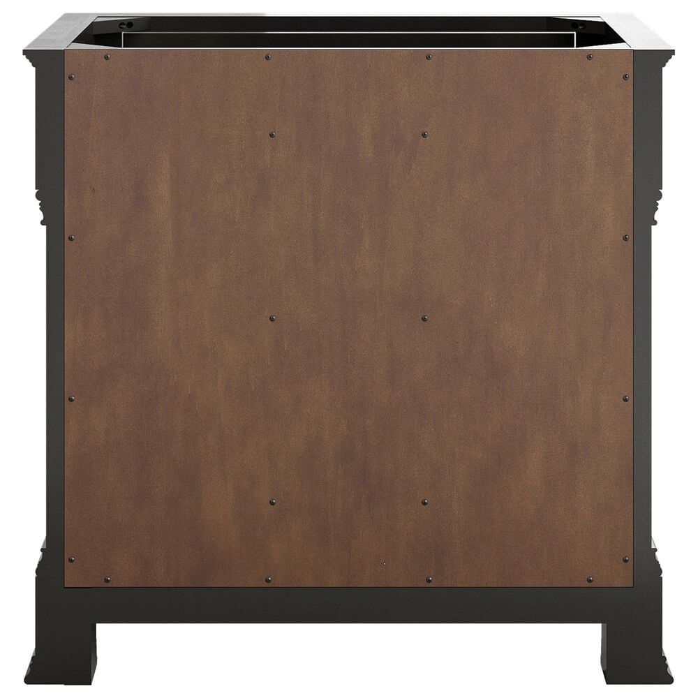 James Martin Vanities Brookfield 36&quot; Single Bathroom Vanity in Black Onyx with 3 cm Carrara White Marble Top and Rectangular Sink, , large