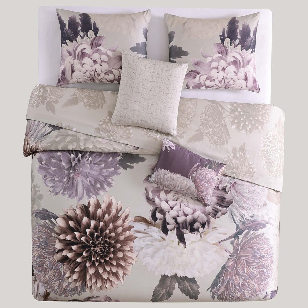 BEBEJAN Dahlia 5-Piece Reversible King Comforter Set in Purple, , large