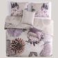 BEBEJAN Dahlia 5-Piece Reversible King Comforter Set in Purple, , large
