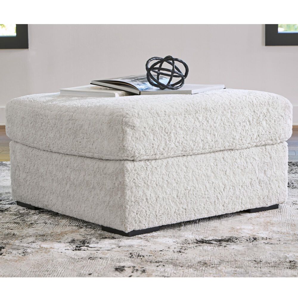Ashley Cuddle Plush Oversized Accent Ottoman in Arctic, , large