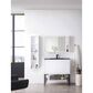 James Martin Mantova 35.4" Single Bathroom Vanity in Glossy White and Matte Black with 2 cm Charcoal Black Resin Countertop and Rectangular Sink, , large