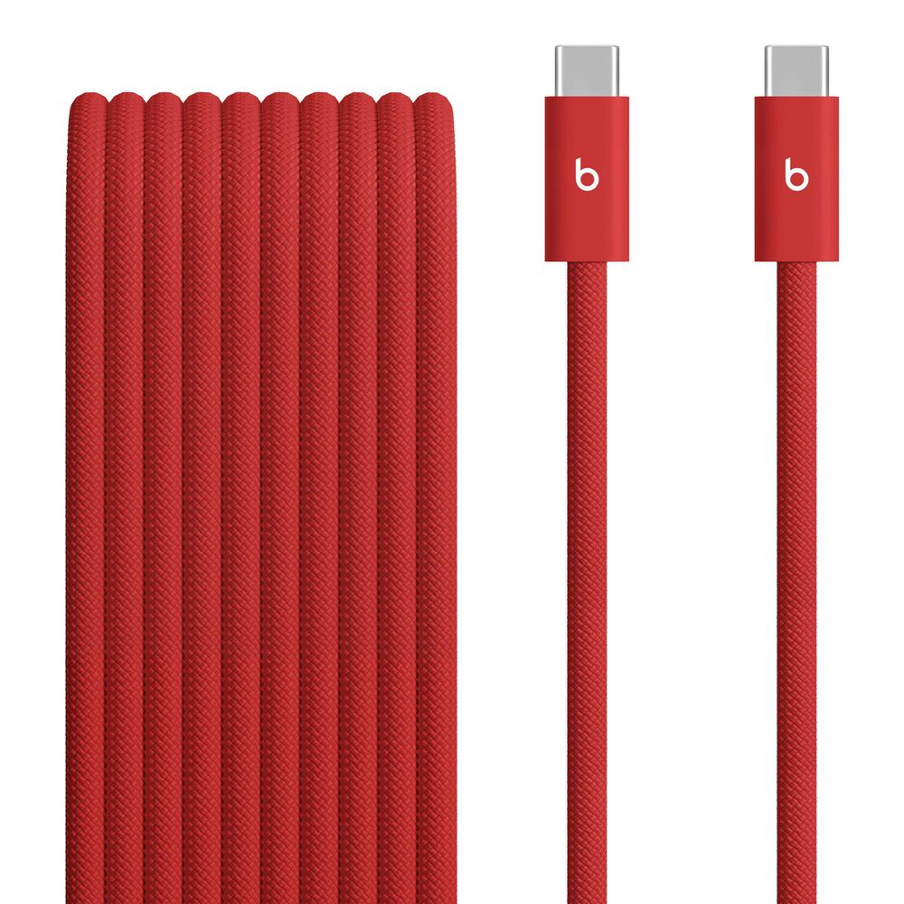 Beats 240W 10" USB-C to USB-C Braided Cable in Rapid Red, , large