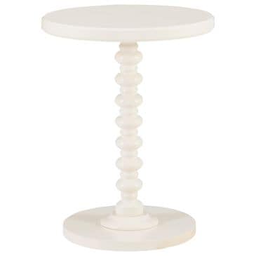 Linon Home Decor Aurora Round Side Table in Off White, , large