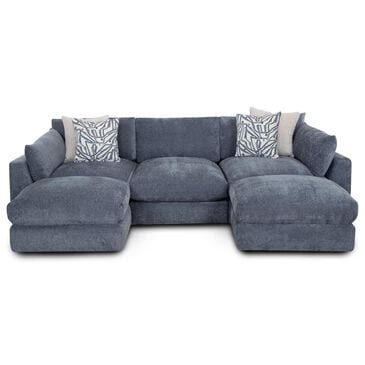 Moore Furniture Julian 5-Piece Stationary Symmetrical Sectional in Linwood Delft, , large