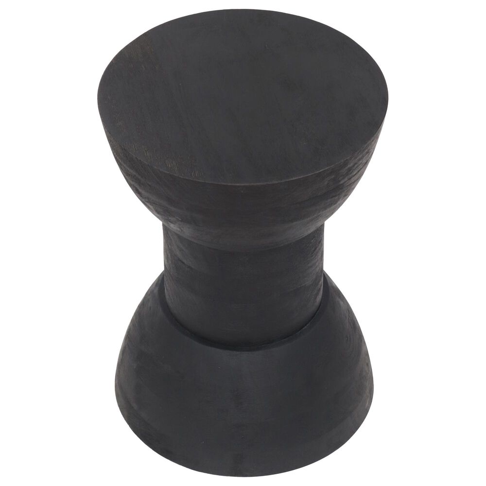 Zuo Modern Wisdom Table Stool in Matte Black/Black, , large