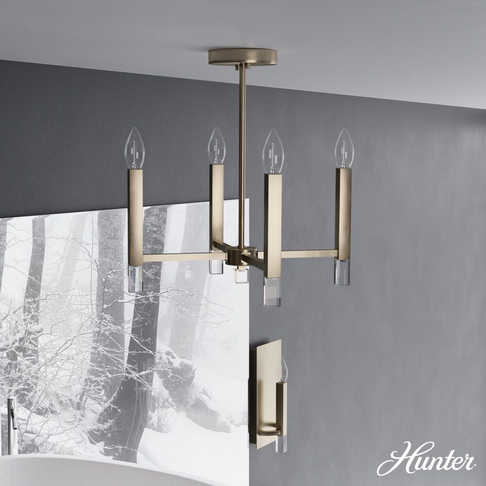 Hunter Sunjai 4-Light Pendant in Alturas Gold, , large