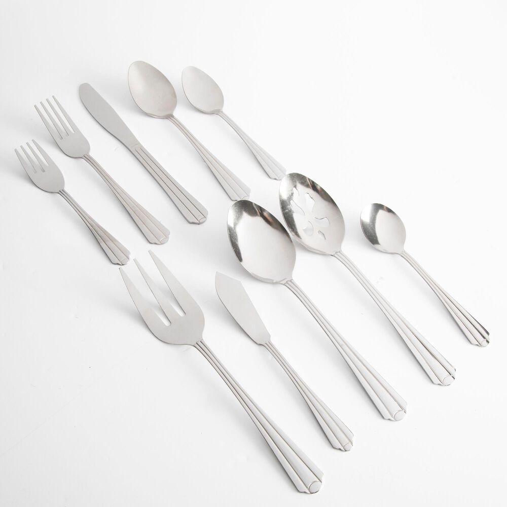 Gibson Home Classic Canberra 45-Piece Flatware Set - Service for 8, , large
