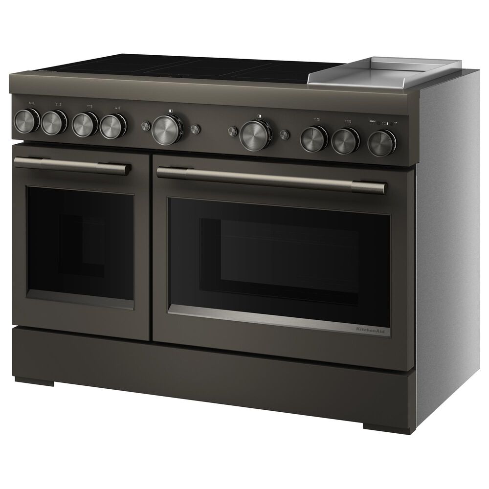 KitchenAid 6.3 Cu. Ft. Freestanding Commercial-Style Induction Range with Griddle in Black Ore, , large