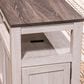 Ashley Fendenmore Chairside End Table in Antiqued White and Gray, , large