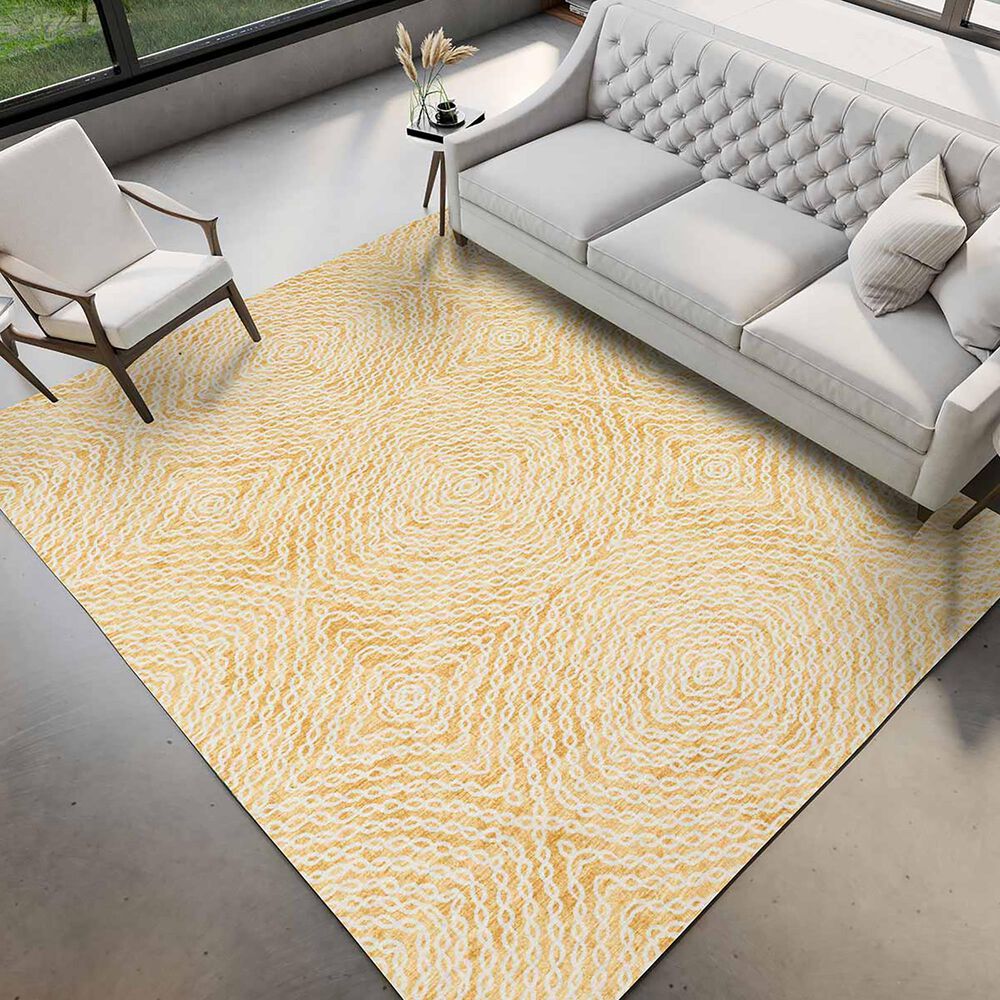 Dalyn Rug Company Brisbane Geometric 8&#39; x 10&#39; Gold Area Rug, , large