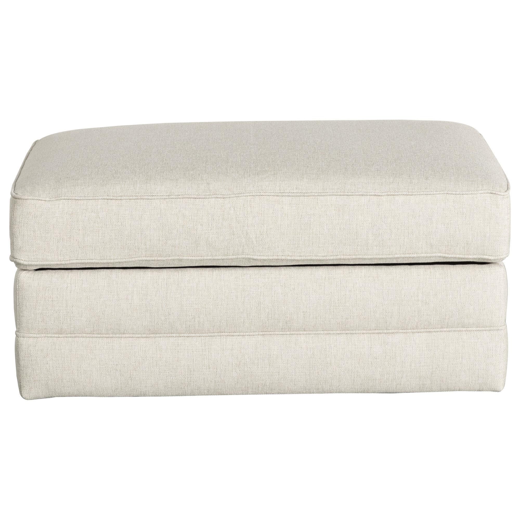 Bassett Alexander Storage Ottoman in Straw