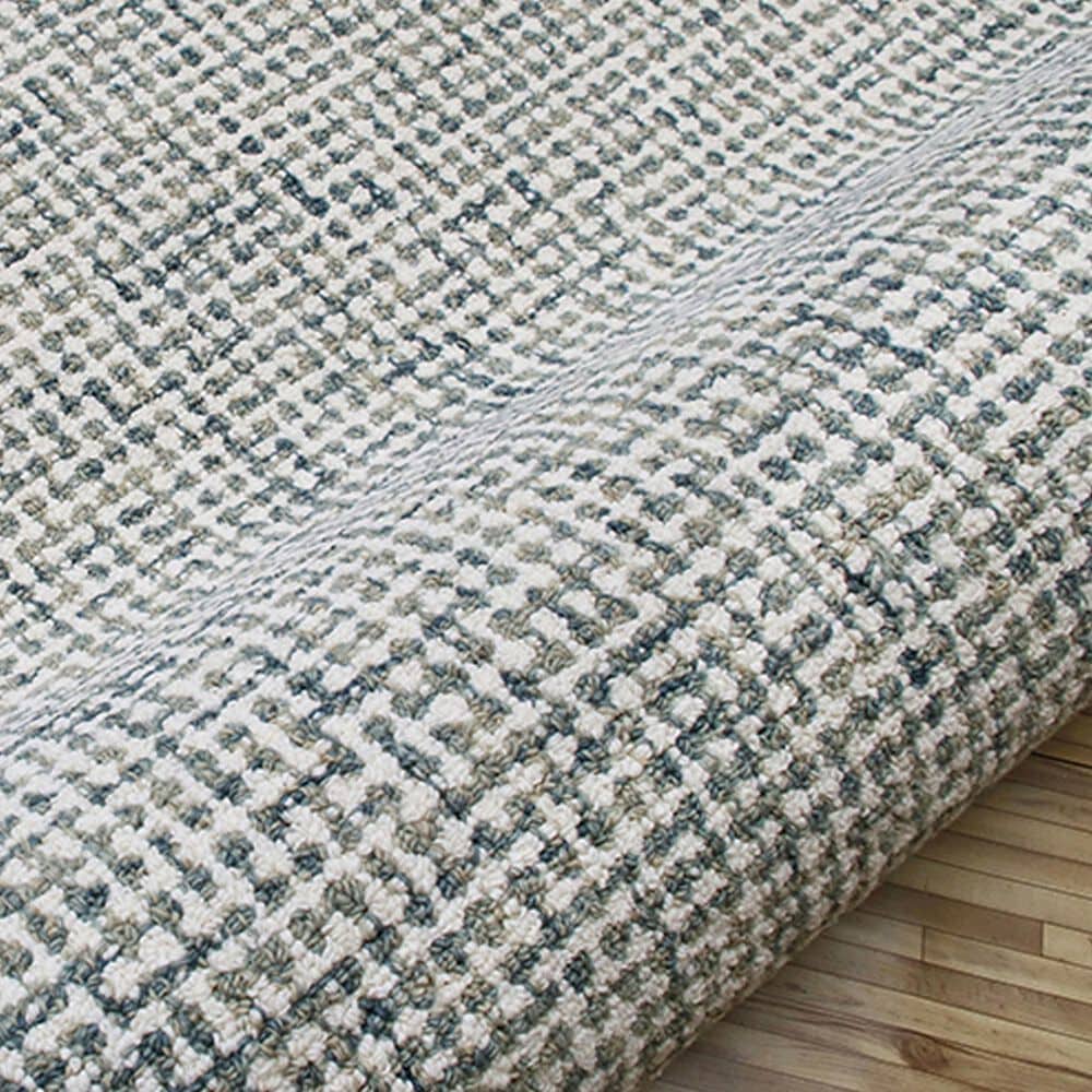 L&amp;R Resources Criss Cross Ivory and Stone Blue 7&#39;9&quot; x 9&#39;9&quot; Area Rug, , large