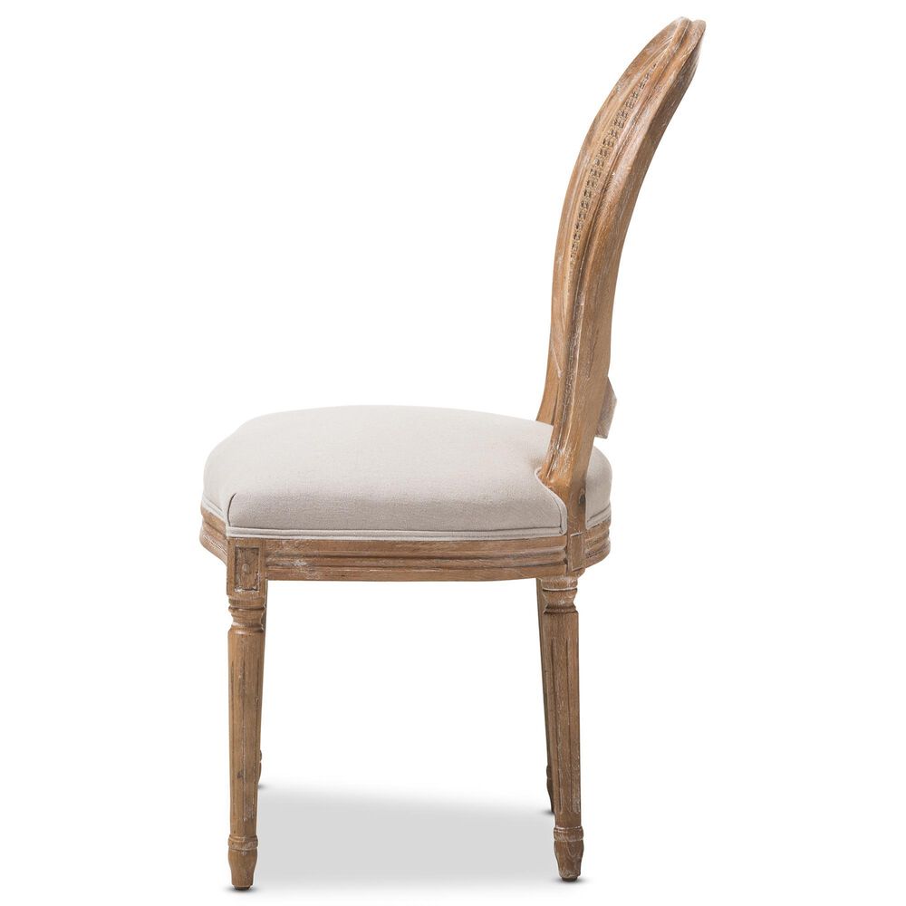 Baxton Studio Adelia Side Chair in Weathered Oak, , large