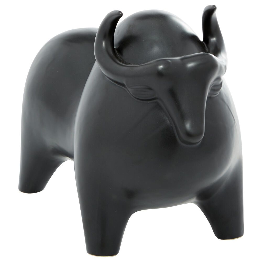 Maple and Jade 6" x 11" Contemporary Porcelain Sculpture in Black, , large