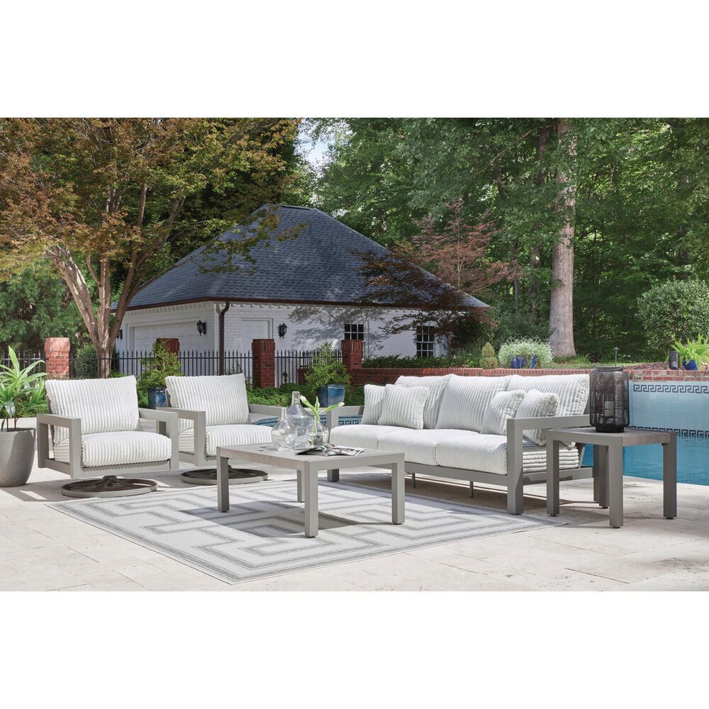 Ashley Hurley Park Patio Sofa in Gray, , large
