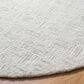 Safavieh Micro-Loop 5" Round Light Grey and Ivory Area Rug, , large