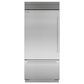 Sub Zero 20.7 Cu. Ft. Classic Left Hinge Bottom-Freezer Refrigerator with Internal Water Dispenser and Pro Handle in Stainless Steel, , large