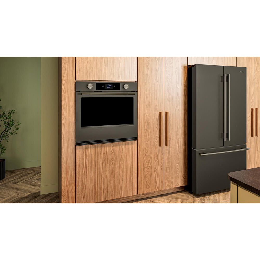 KitchenAid 5 Cu. Ft. Smart Electric Single Wall Oven with Intelligent Cooking Camera in Black Ore, , large