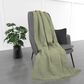 Trade Linker 50" x 70" Chenille Polyester Fringed Basket Throw in Sage, , large
