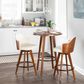 Lumisource Ahoy Swivel Counter Stool with Cream Cushion in Walnut and Black, , large