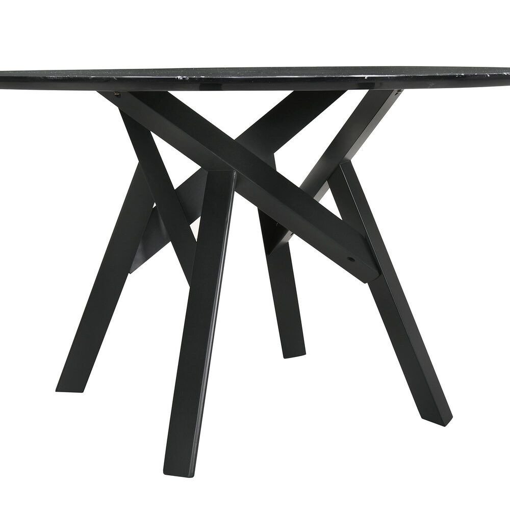 Blue River Venus and Lima 5-Piece Dining Set with Gray Cushion in Black, , large