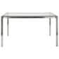 Lumisource Fuji Dining Contemporary Table in Stainless Steel with Clear Glass Top By LumiSource, , large