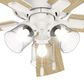 Hunter Crestfield Low Profile 52" Ceiling Fan with LED Lights in Fresh White, , large