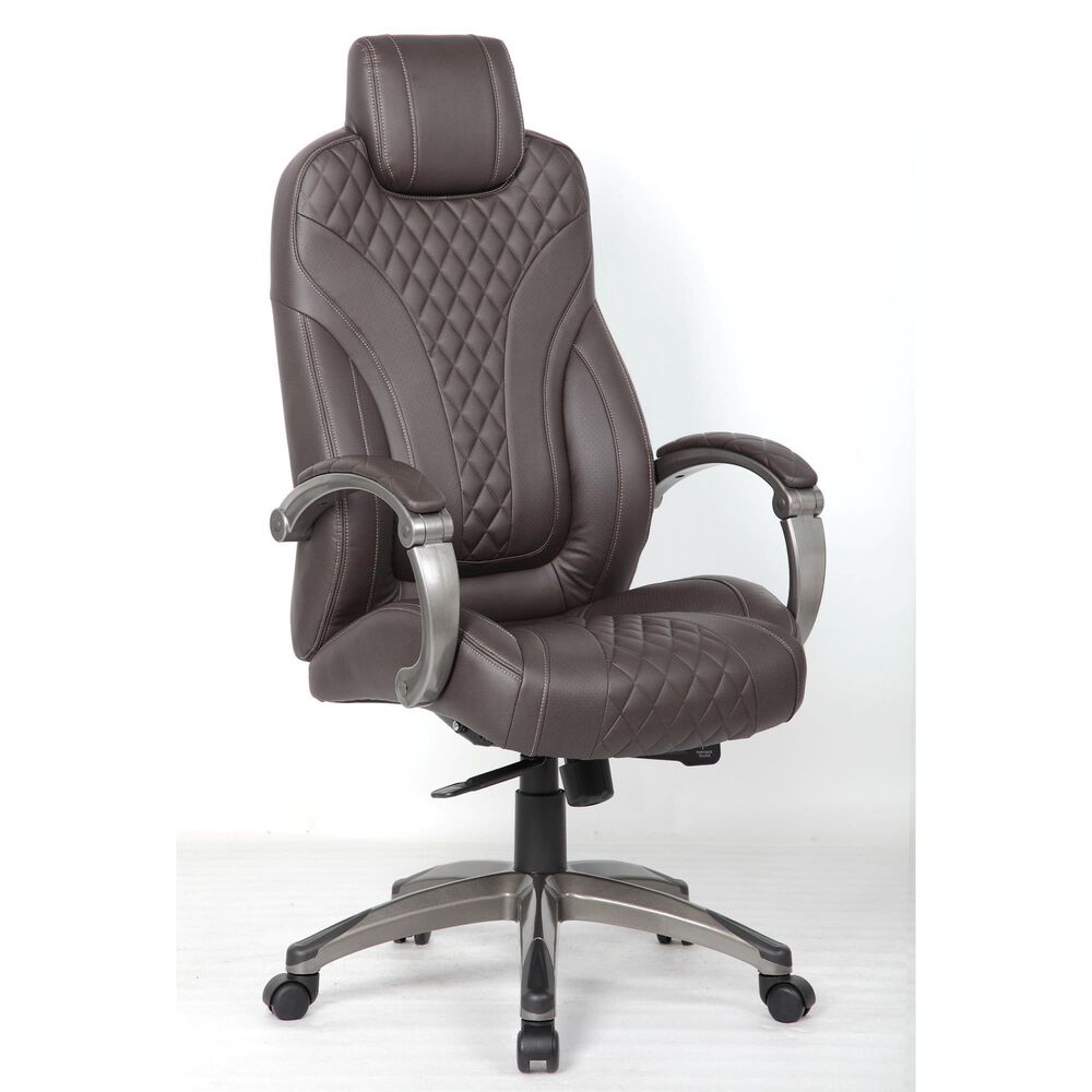 Regal Co. Executive Chair in Bomber Brown Leather Plus, , large