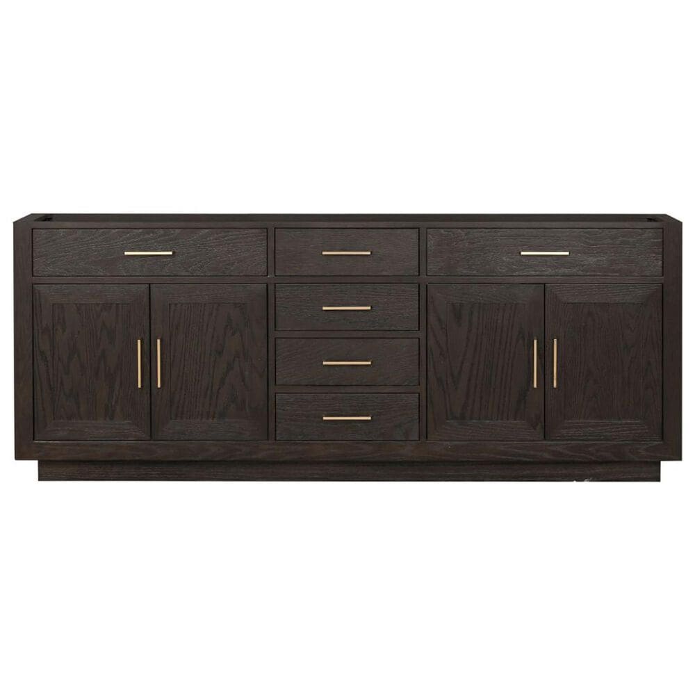 Lexora Home Abbey 84&quot; Double Bathroom Vanity in Brown Oak with 2 cm White Quartz Top and Rectangular Sinks, , large