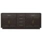 Lexora Home Abbey 84" Double Bathroom Vanity in Brown Oak with 2 cm White Quartz Top and Rectangular Sinks, , large