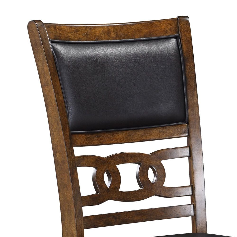 New Heritage Gia Side Chair with Black Cushion in Warm Brown, , large