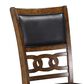 New Heritage Gia Side Chair with Black Cushion in Warm Brown, , large