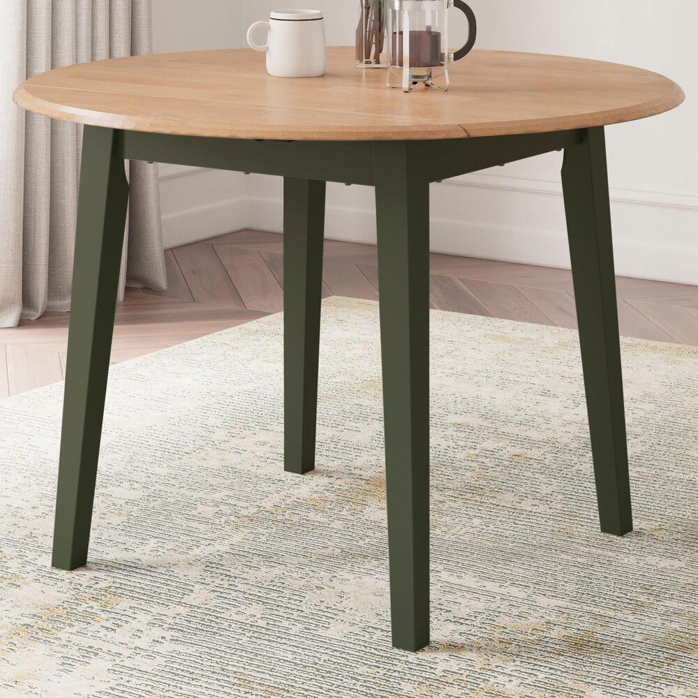 Ashley Gesthaven Dining Table in Natural and Green - Table Only, , large