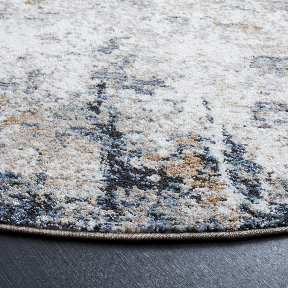 Safavieh Jasmine 5&#39;3&quot; Round Grey and Taupe Area Rug, , large