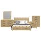 Mayberry Hill Ridgemont 5-Piece King Bedroom Set in Natural Brown, , large