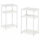 HOMLUX 3-Tier Metal Frame End Table with Storage Shelves in White (Set of 2), , large