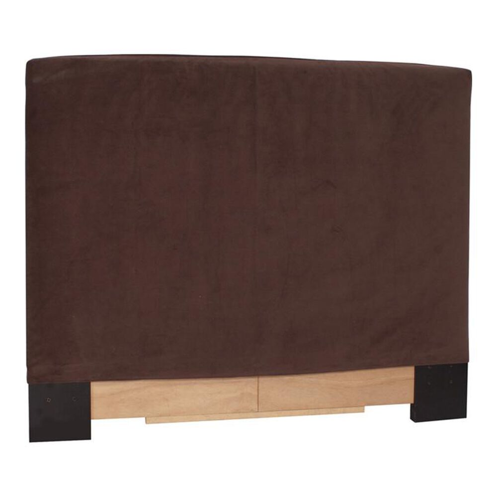 Howard Elliott King Slipcovered Headboard in Bella Chocolate, , large