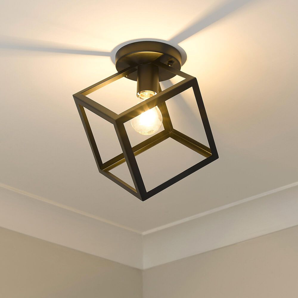 Golden Lighting Cassio Flush Mount in Matte Black, , large